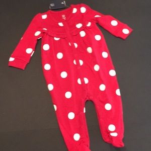 Baby fleece footed romper